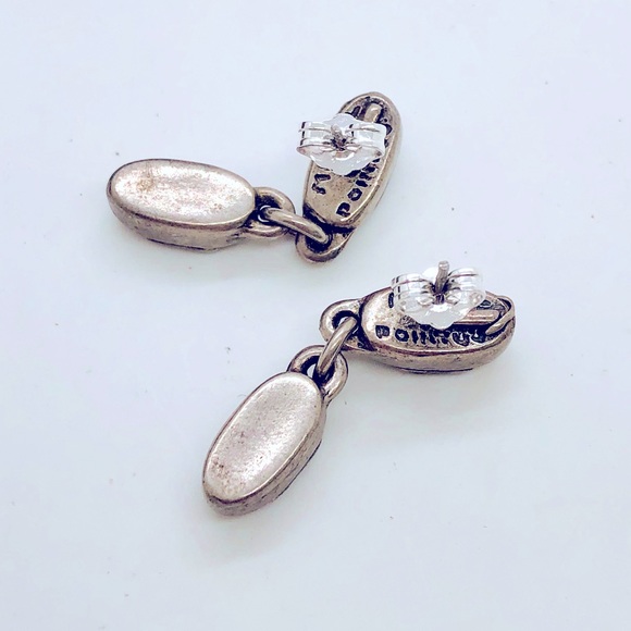 Vintage Ruby Crystal earrings Metal POINTUS ♥️ - Picture 5 of 8